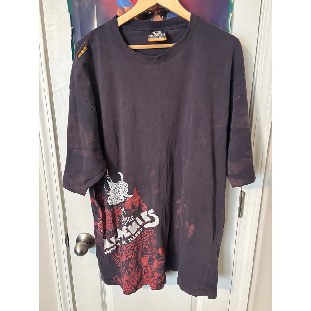 Akademiks Mens Graphic T-Shirt XXL Survival of the Illest Black Streetwear Tee